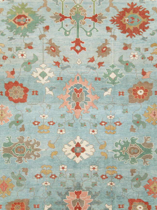 Contemporary Turkish Oushak Room Size Carpet, No.28342 - Galerie Shabab