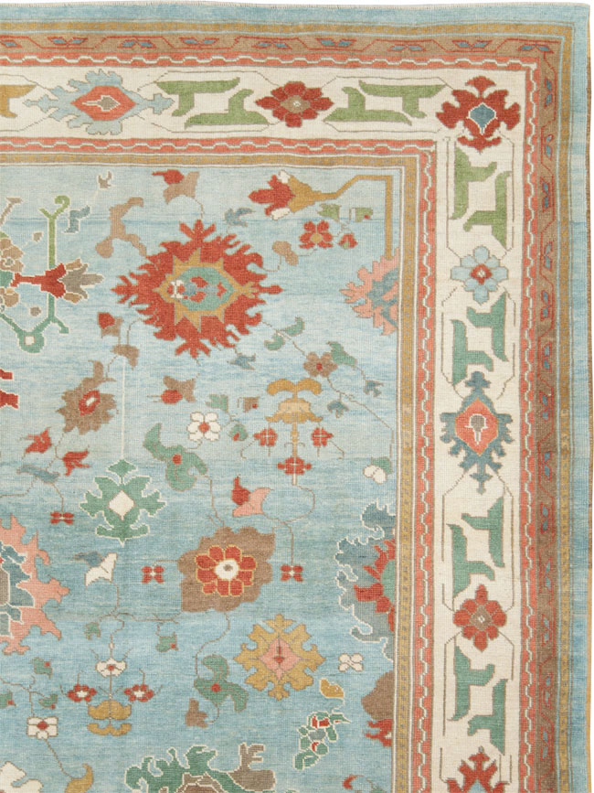 Contemporary Turkish Oushak Room Size Carpet, No.28342 - Galerie Shabab