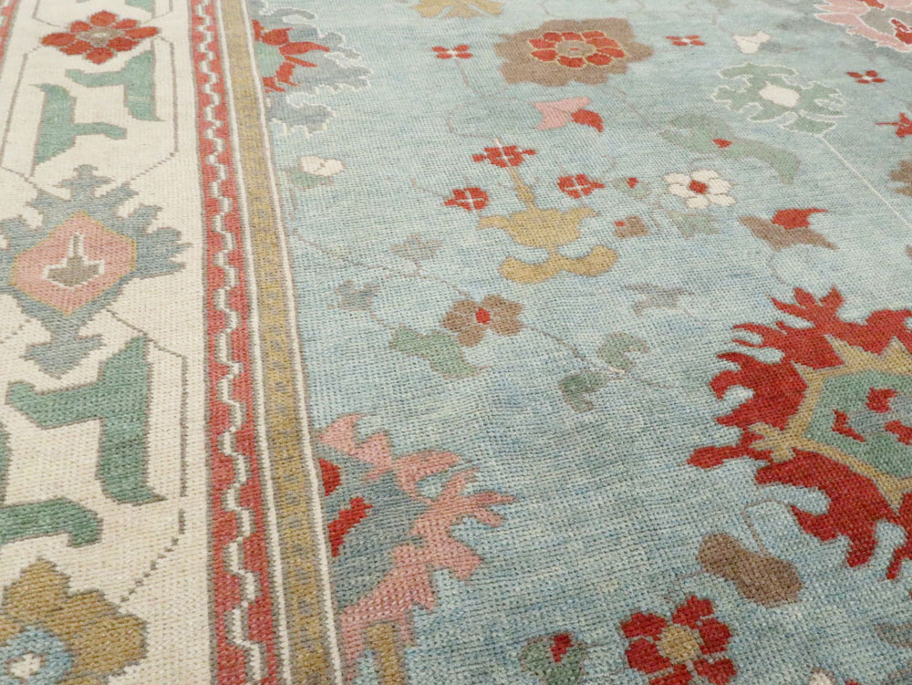Contemporary Turkish Oushak Room Size Carpet, No.28342 - Galerie Shabab