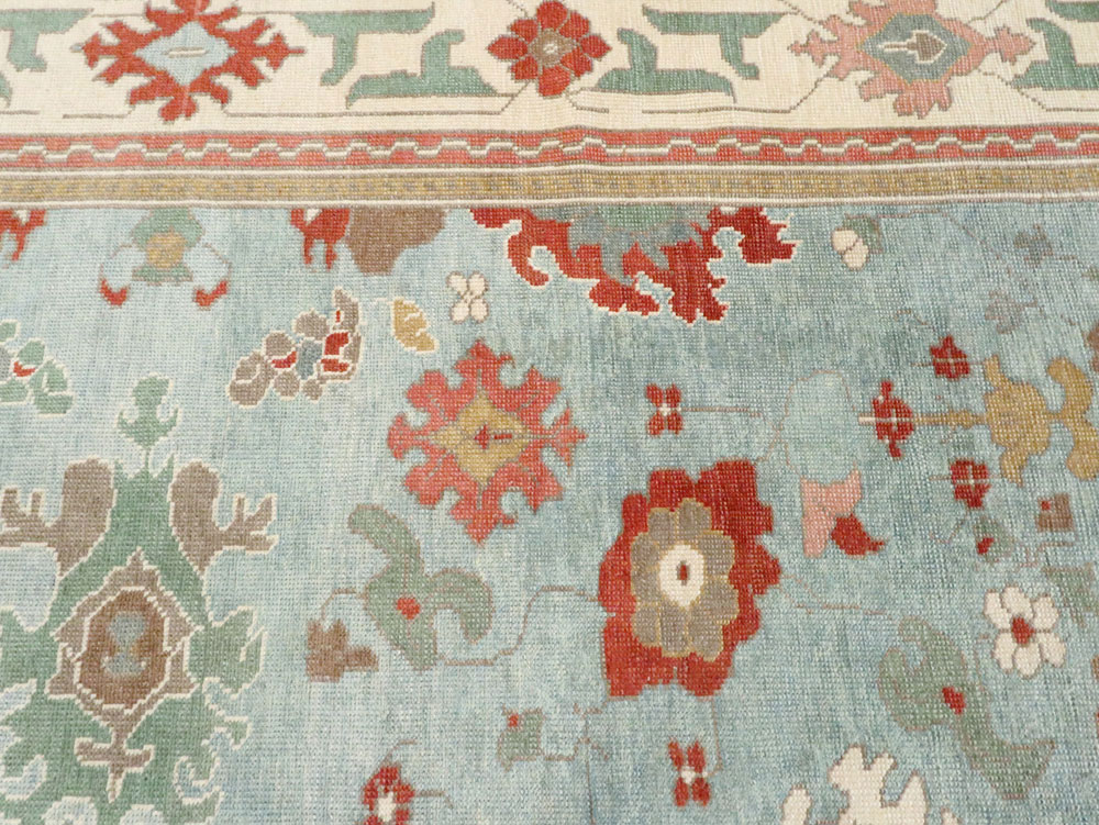 Contemporary Turkish Oushak Room Size Carpet, No.28342 - Galerie Shabab