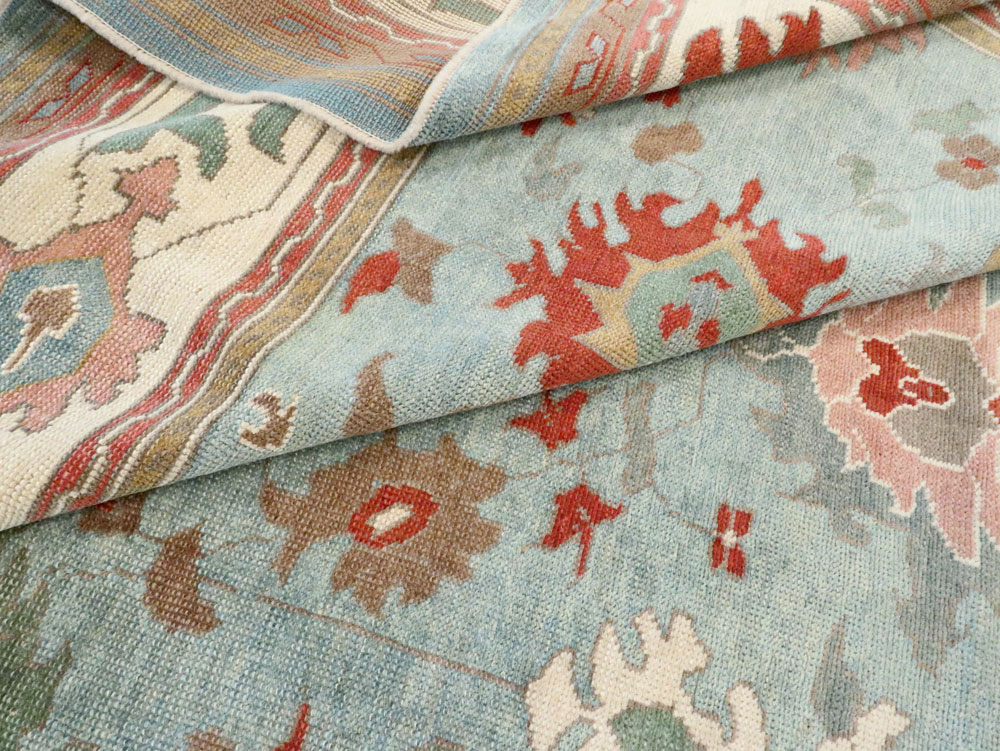 Contemporary Turkish Oushak Room Size Carpet, No.28342 - Galerie Shabab