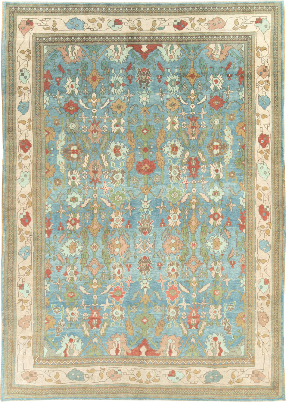 Modern Turkish Oushak Room Size Carpet, No.28345 - Galerie Shabab