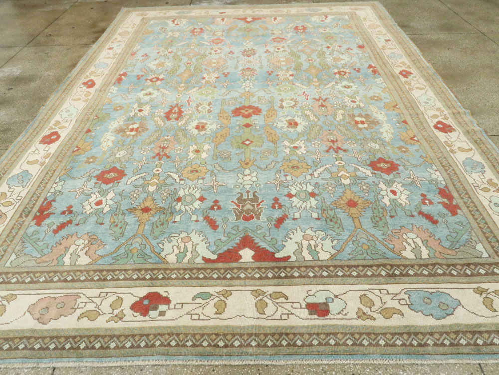 Modern Turkish Oushak Room Size Carpet, No.28345 - Galerie Shabab
