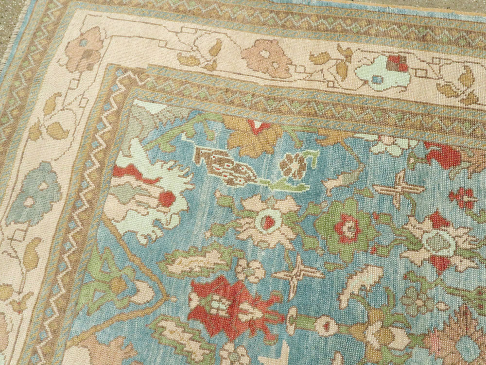 Modern Turkish Oushak Room Size Carpet, No.28345 - Galerie Shabab