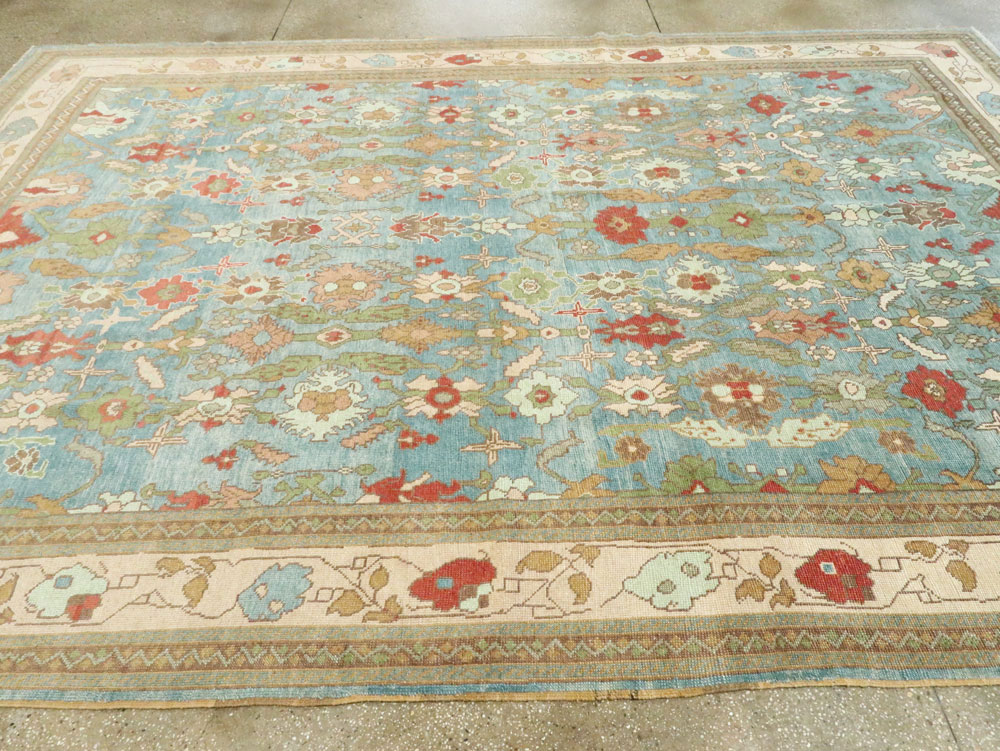 Modern Turkish Oushak Room Size Carpet, No.28345 - Galerie Shabab