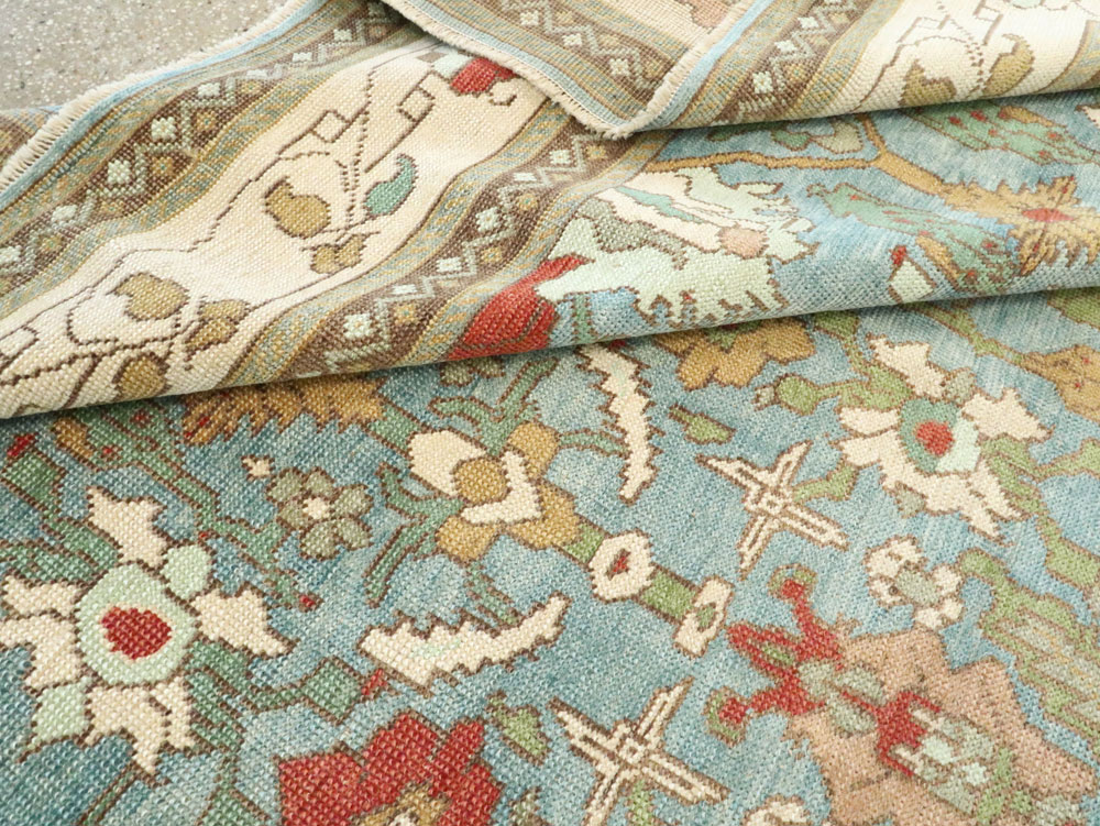 Modern Turkish Oushak Room Size Carpet, No.28345 - Galerie Shabab