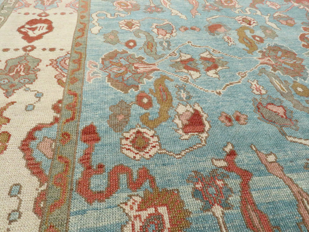 Contemporary Turkish Oushak Room Size Carpet, No.28346 - Galerie Shabab