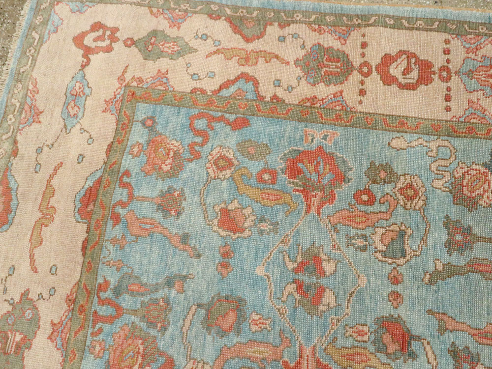 Contemporary Turkish Oushak Room Size Carpet, No.28346 - Galerie Shabab