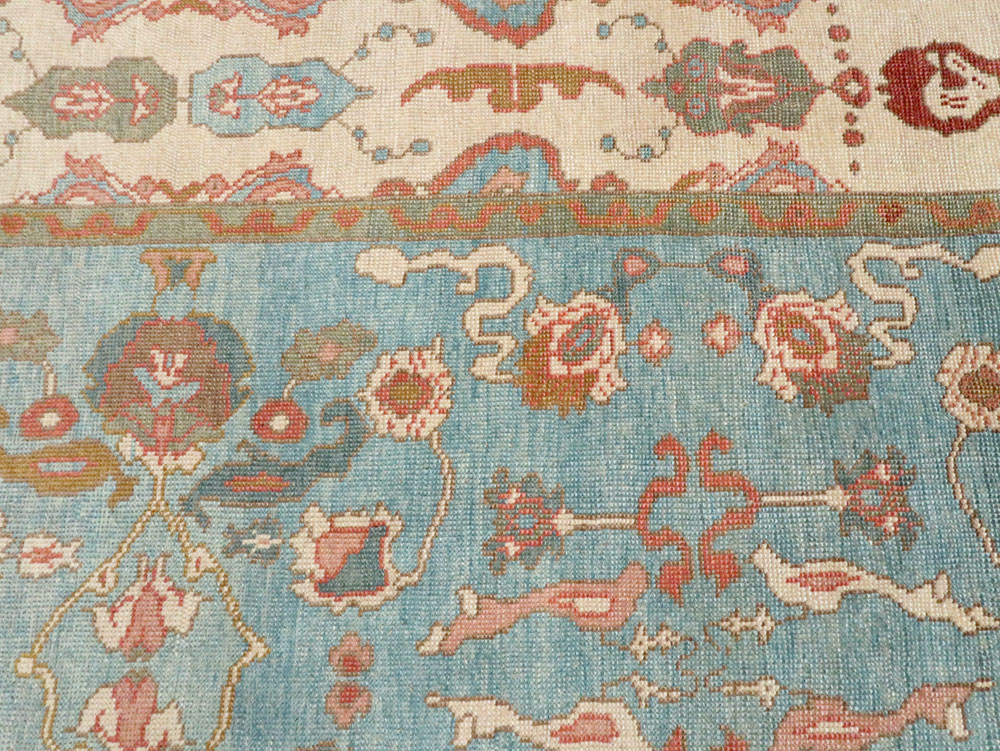 Contemporary Turkish Oushak Room Size Carpet, No.28346 - Galerie Shabab