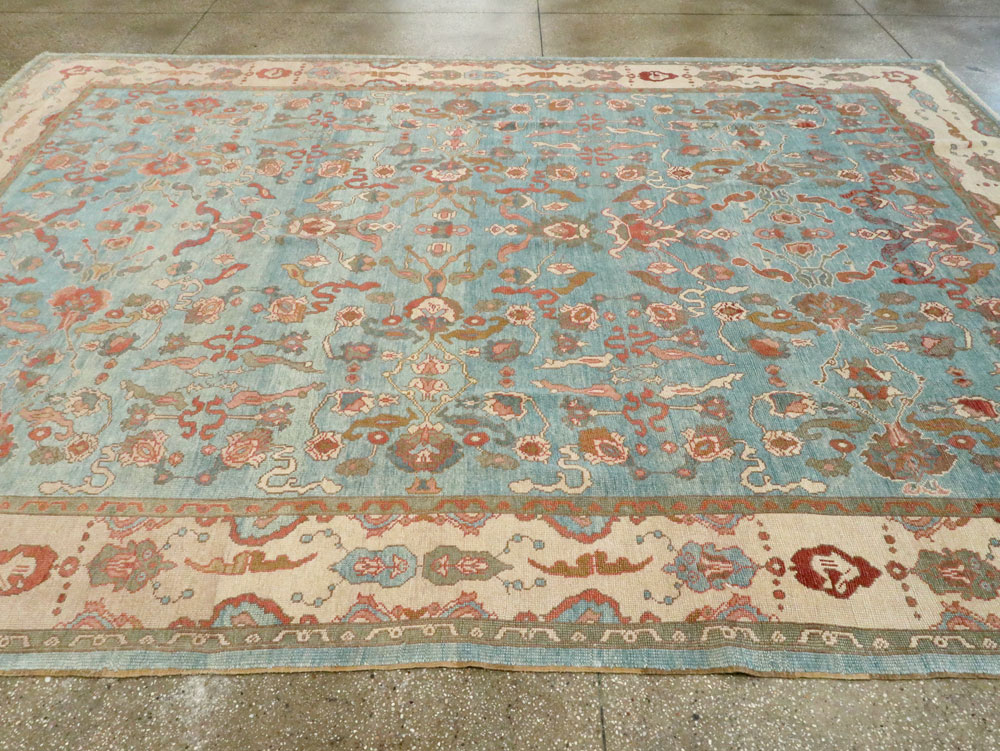 Contemporary Turkish Oushak Room Size Carpet, No.28346 - Galerie Shabab