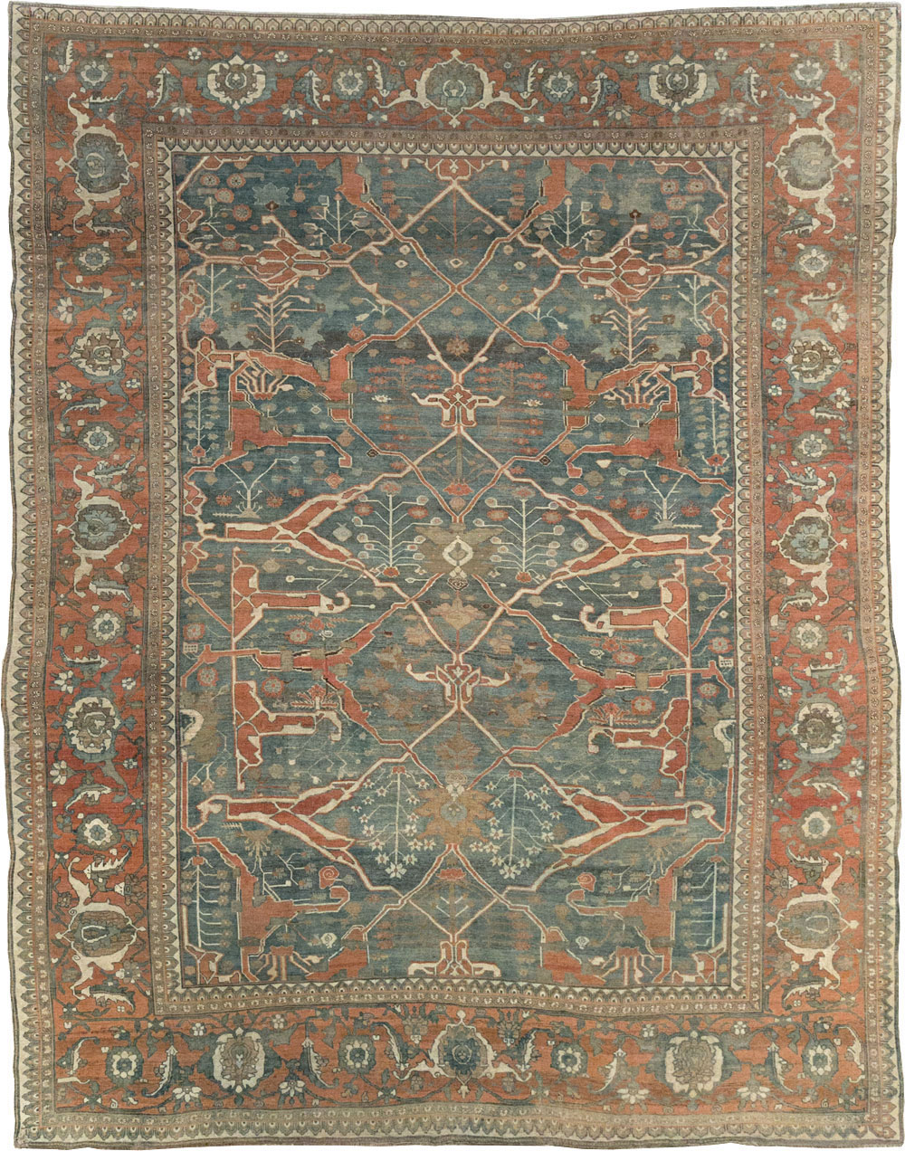 Antique Persian Bidjar Room Size Carpet, No.28354 - Galerie Shabab