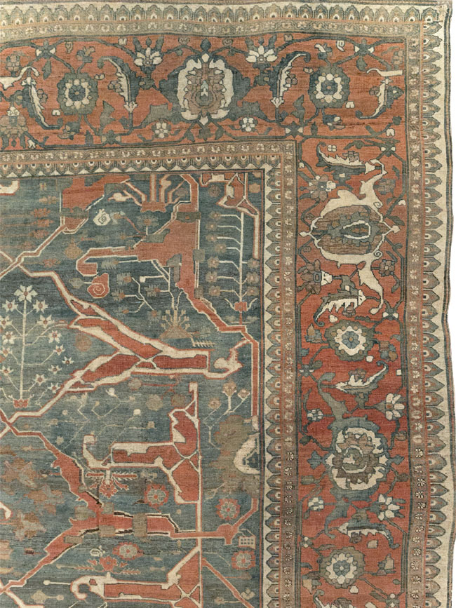 Antique Persian Bidjar Room Size Carpet, No.28354 - Galerie Shabab