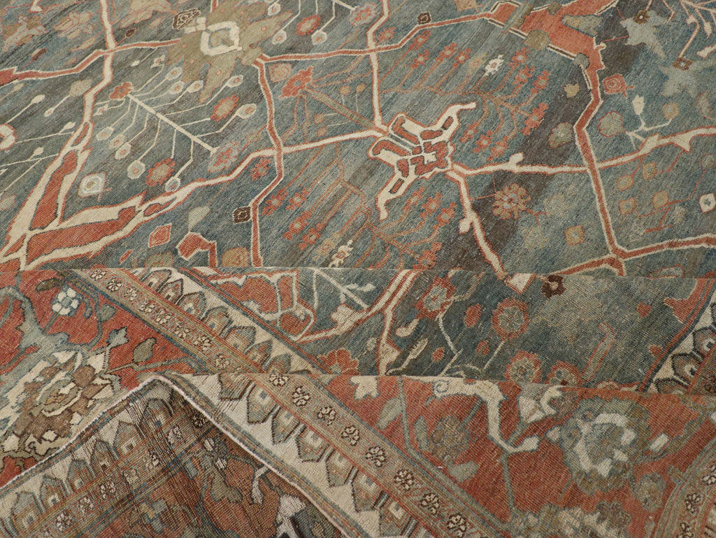 Antique Persian Bidjar Room Size Carpet, No.28354 - Galerie Shabab
