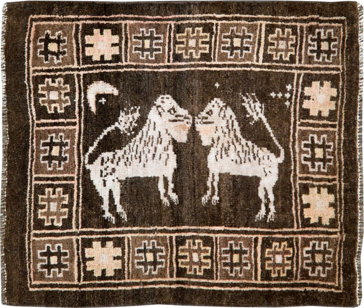 Vintage Turkish Anatolian Pictorial Rug, No.28355 - Galerie Shabab