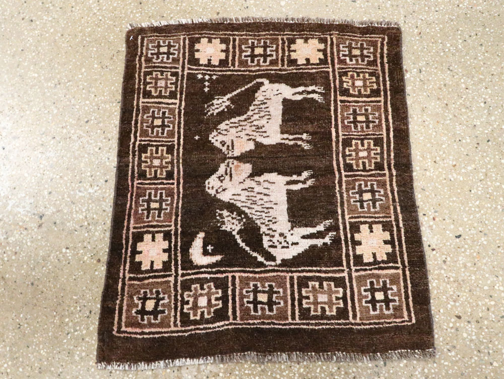 Vintage Turkish Anatolian Pictorial Rug, No.28355 - Galerie Shabab