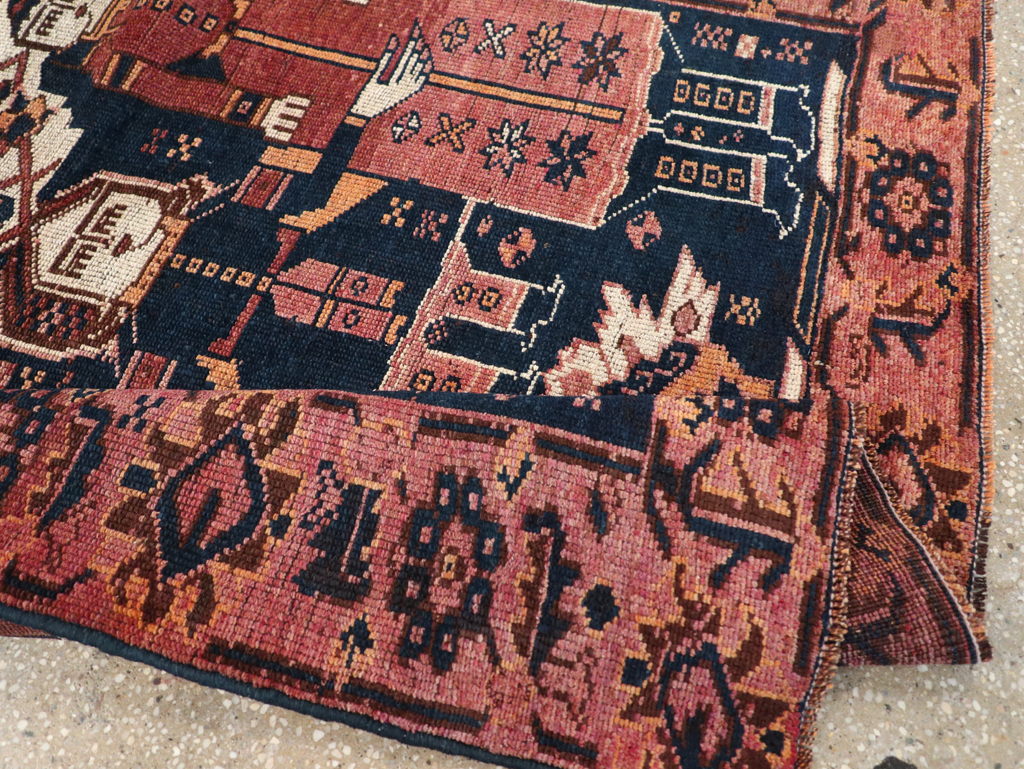 Vintage Persian Bakhtiari Pictorial Rug, No.28358 - Galerie Shabab