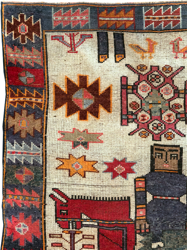 Vintage Persian Bakhtiari Rug, No.28361 - Galerie Shabab