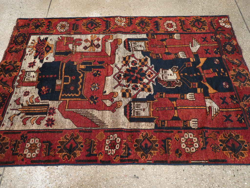 Vintage Persian Bakhtiari Rug, No.28362 - Galerie Shabab