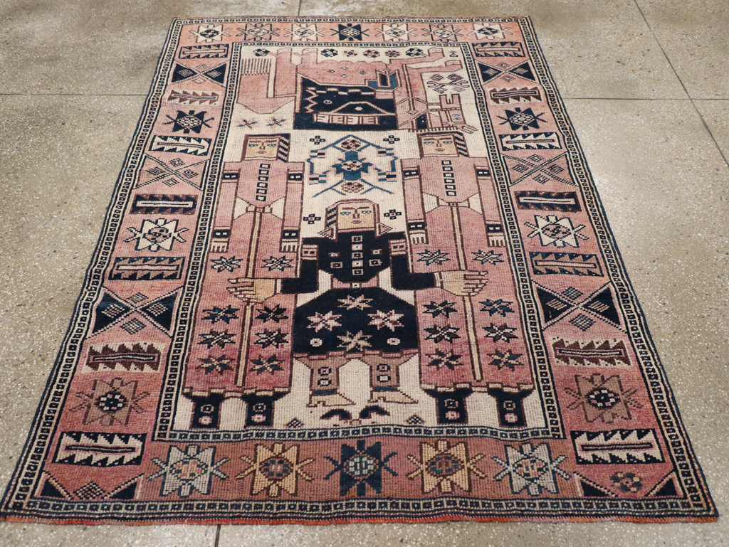 Vintage Persian Bakhtiari Rug, No.28371 - Galerie Shabab