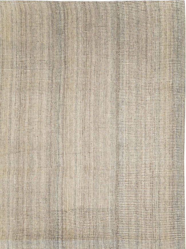 Vintage Persian Room Size Flatweave Rug, No.28373 - Galerie Shabab