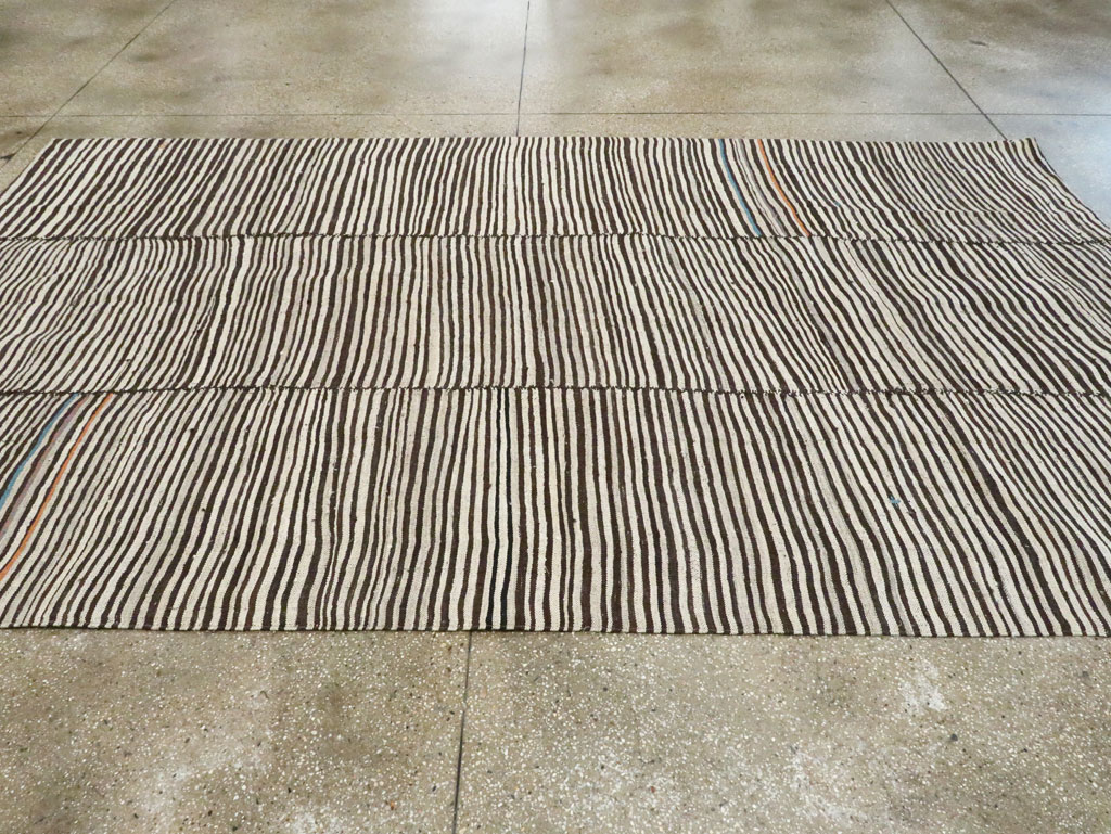 Vintage Persian Mazandaran Kilim Accent Carpet, No.28394 - Galerie Shabab
