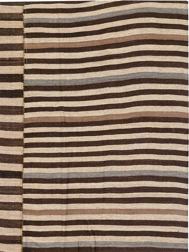 Vintage Persian Flatweave Kilim Accent Rug, No.28396 - Galerie Shabab