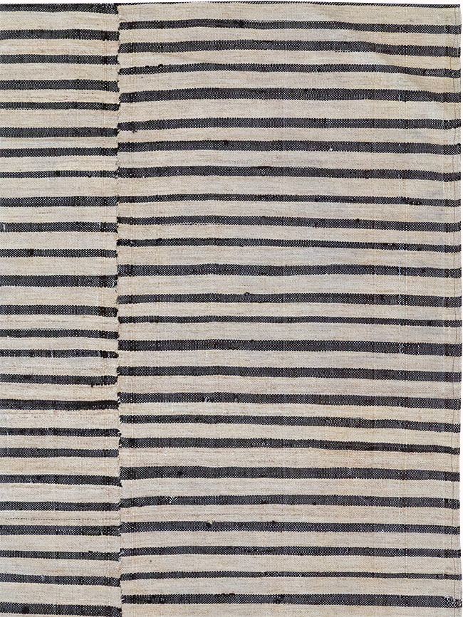 Vintage Persian Flatweave Kilim Gallery Carpet, No.28398 - Galerie Shabab