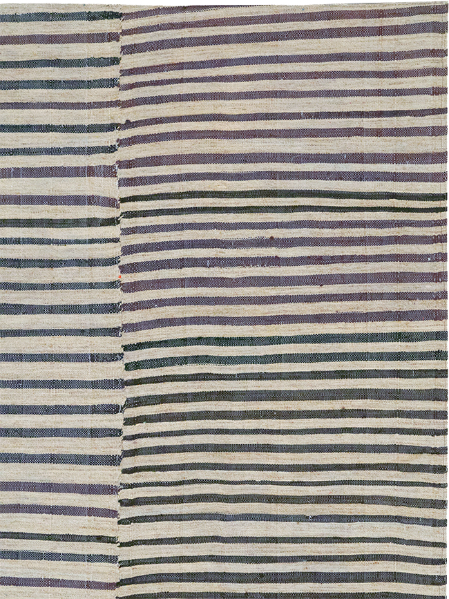 Vintage Persian Flatweave Kilim Gallery Carpet, No.28398 - Galerie Shabab