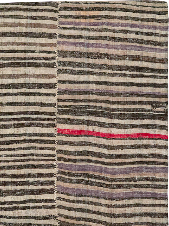 Vintage Persian Flatweave Kilim Accent Carpet, No.28399 - Galerie Shabab