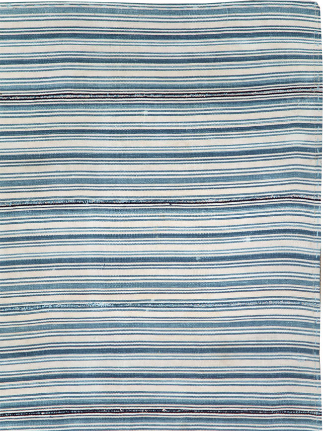 Vintage Persian Flatweave Kilim Square Accent Rug, No.28407 - Galerie Shabab