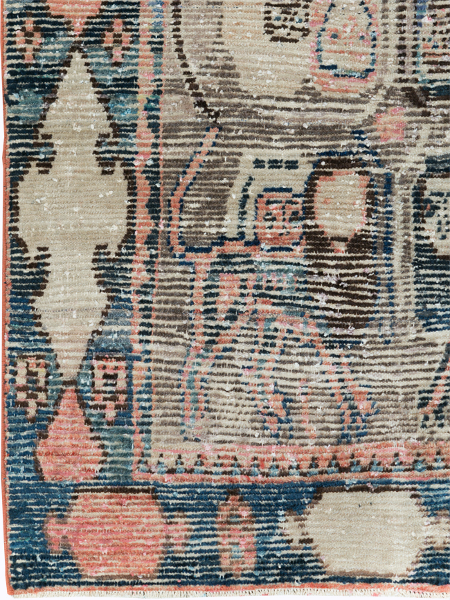 Vintage Persian Pictorial Gabbeh Accent Rug, No.28435 - Galerie Shabab