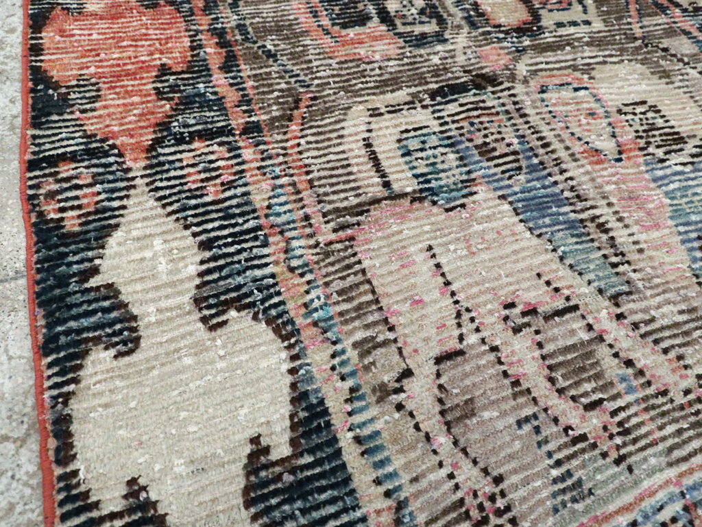 Vintage Persian Pictorial Gabbeh Accent Rug, No.28435 - Galerie Shabab