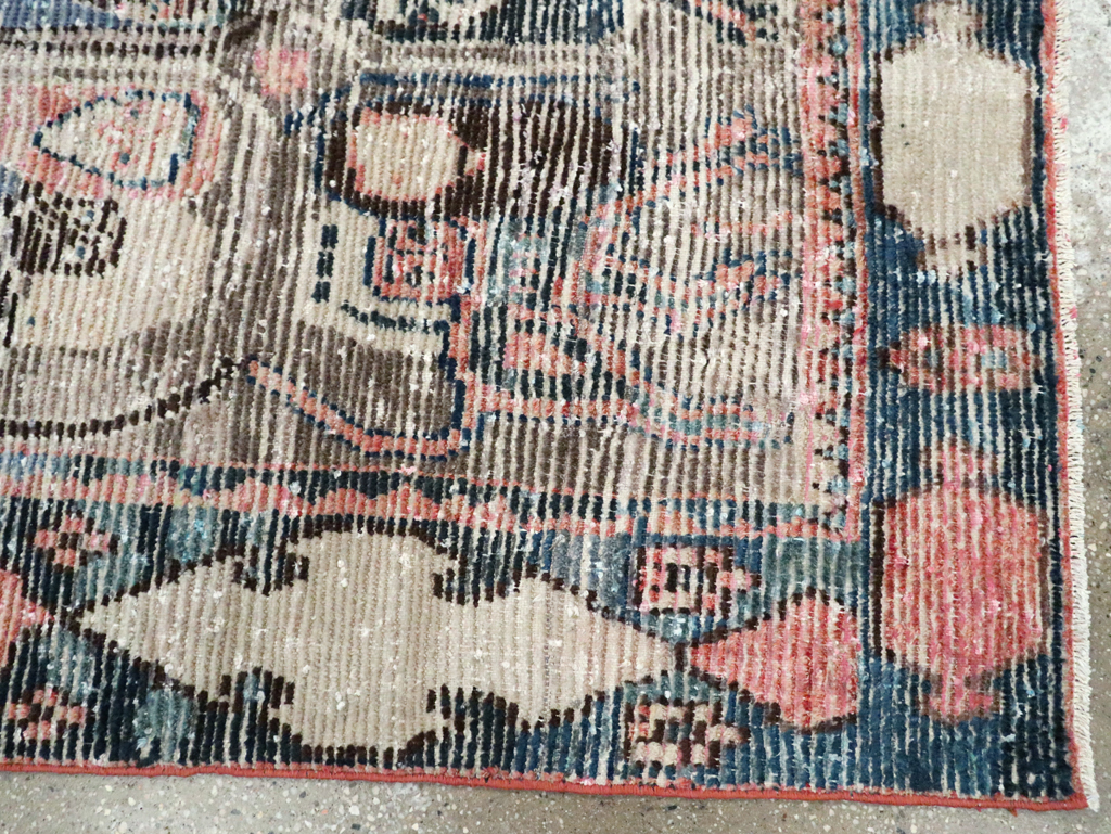 Vintage Persian Pictorial Gabbeh Accent Rug, No.28435 - Galerie Shabab