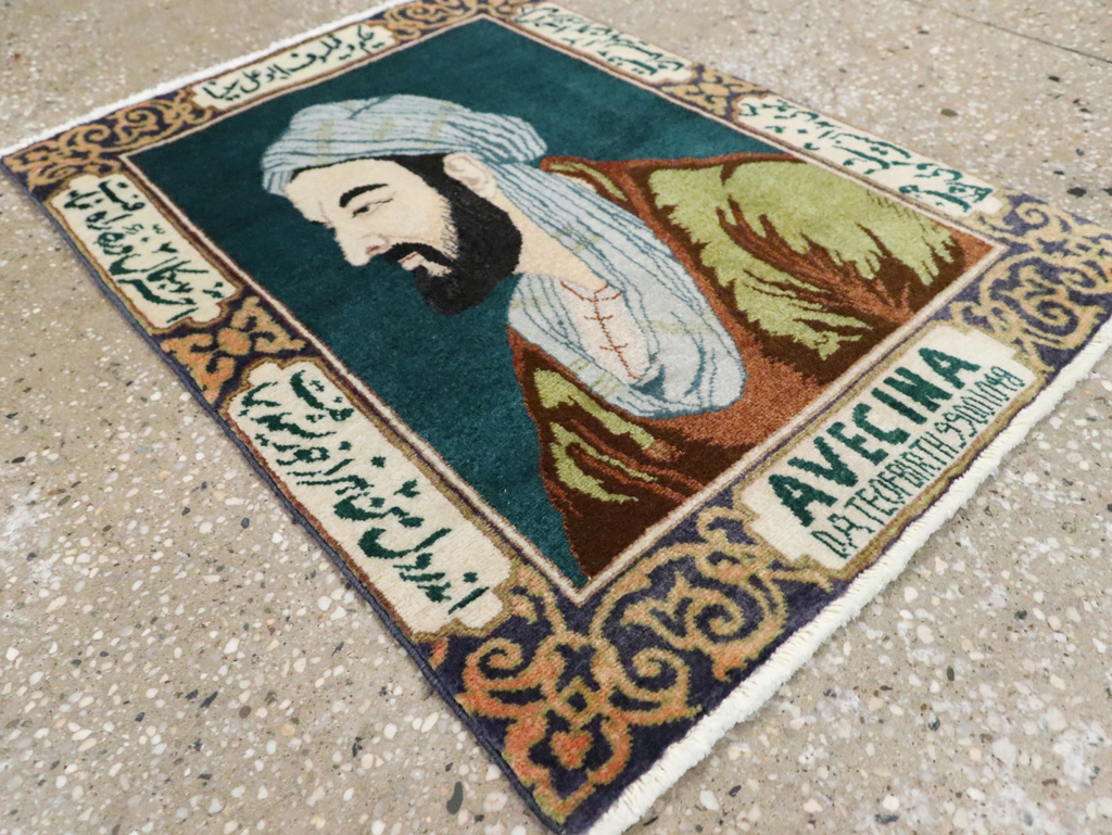 Vintage Persian Tabriz Pictorial Rug (Pair: 1 of 2), No.28442 - Galerie Shabab