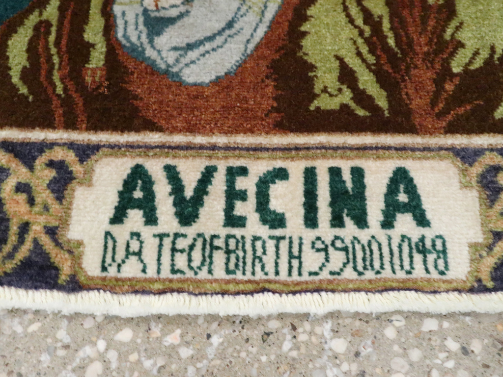 Vintage Persian Tabriz Pictorial Rug (Pair: 1 of 2), No.28442 - Galerie Shabab