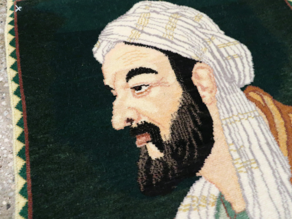 Vintage Persian Tabriz Pictorial Rug, No.28444 - Galerie Shabab