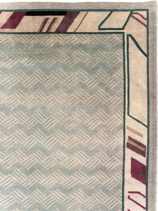 Antique Indian Art Deco Style Large Carpet, No.28449 - Galerie Shabab