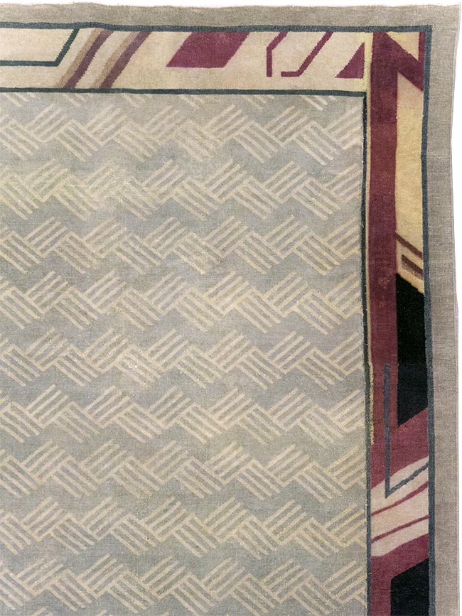 Antique Indian Art Deco Style Large Carpet, No.28449 - Galerie Shabab