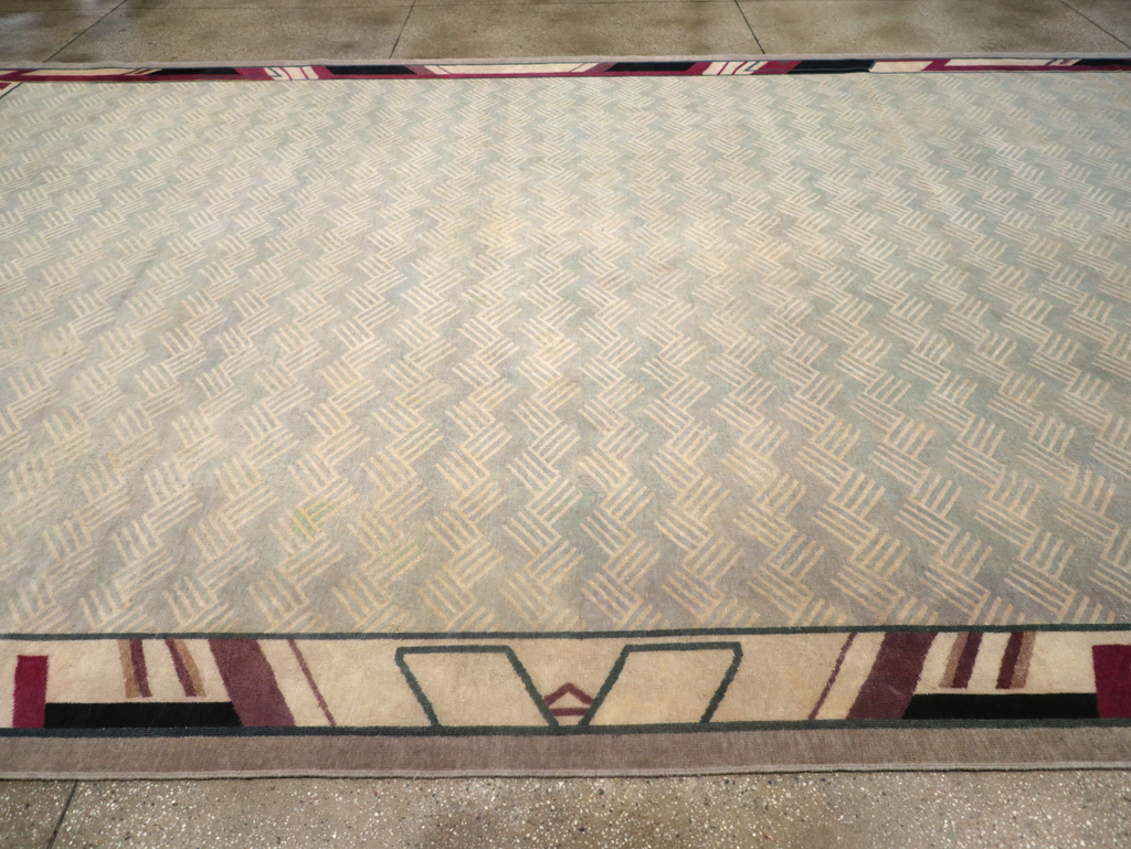 Antique Indian Art Deco Style Large Carpet, No.28449 - Galerie Shabab