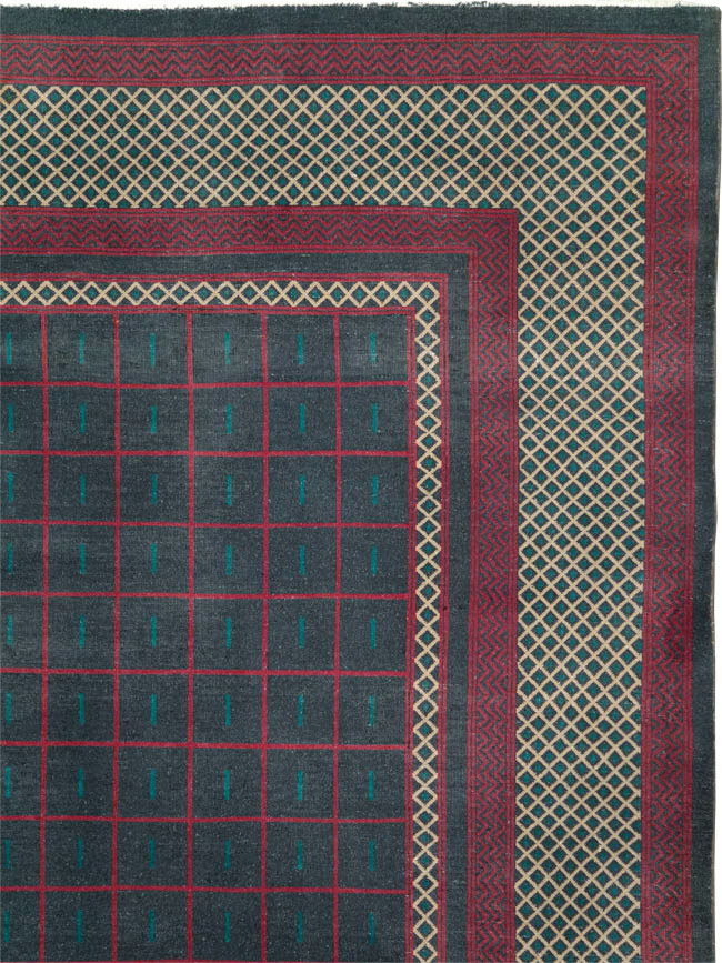 Vintage Indian Lahore Room Size Carpet, No.28450 - Galerie Shabab