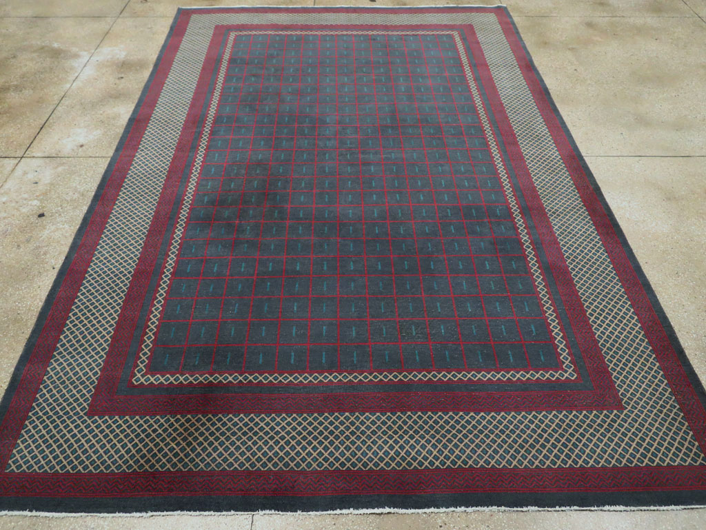Vintage Indian Lahore Room Size Carpet, No.28450 - Galerie Shabab
