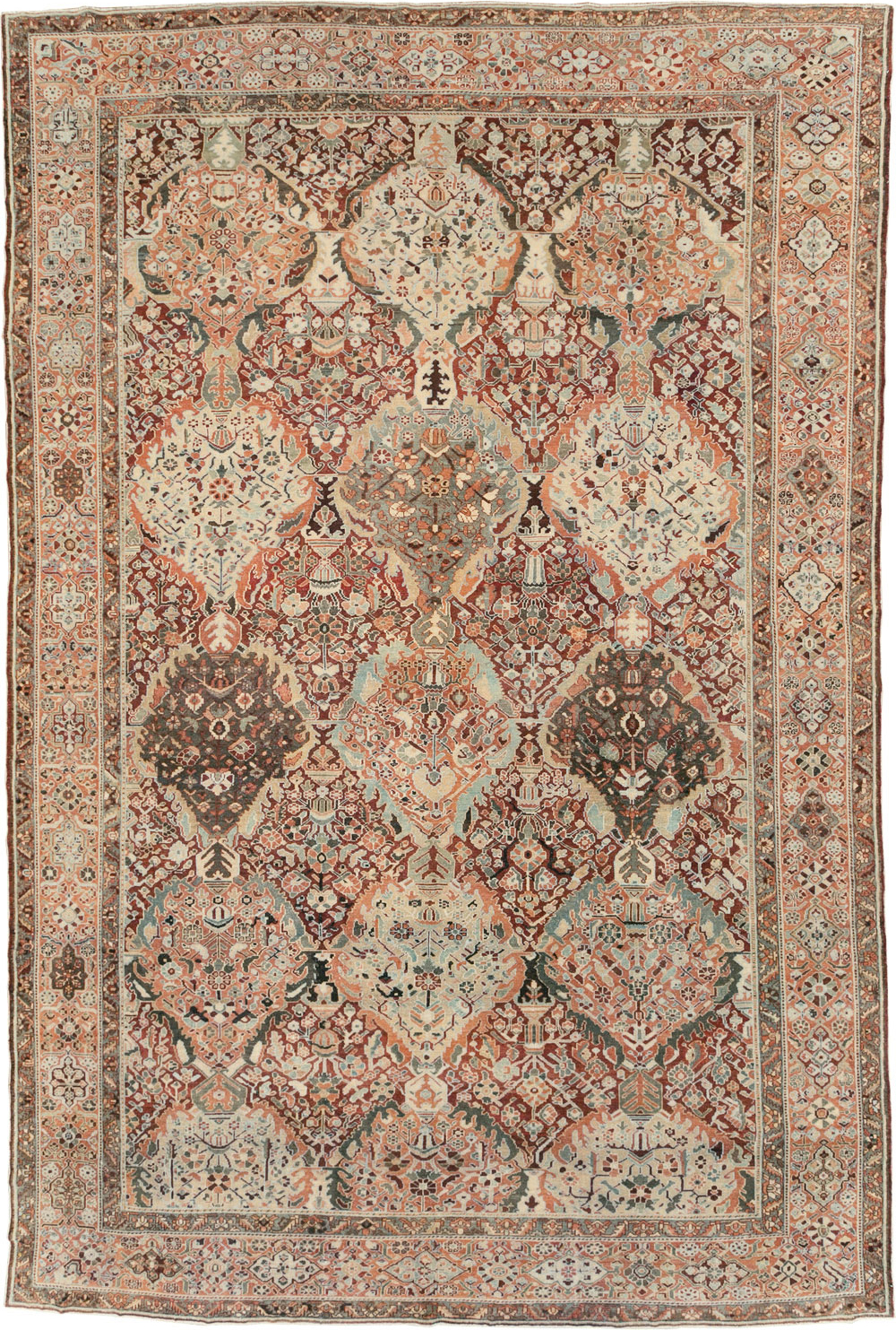 Antique Persian Bakhtiari Oversize Carpet, No.28452 - Galerie Shabab