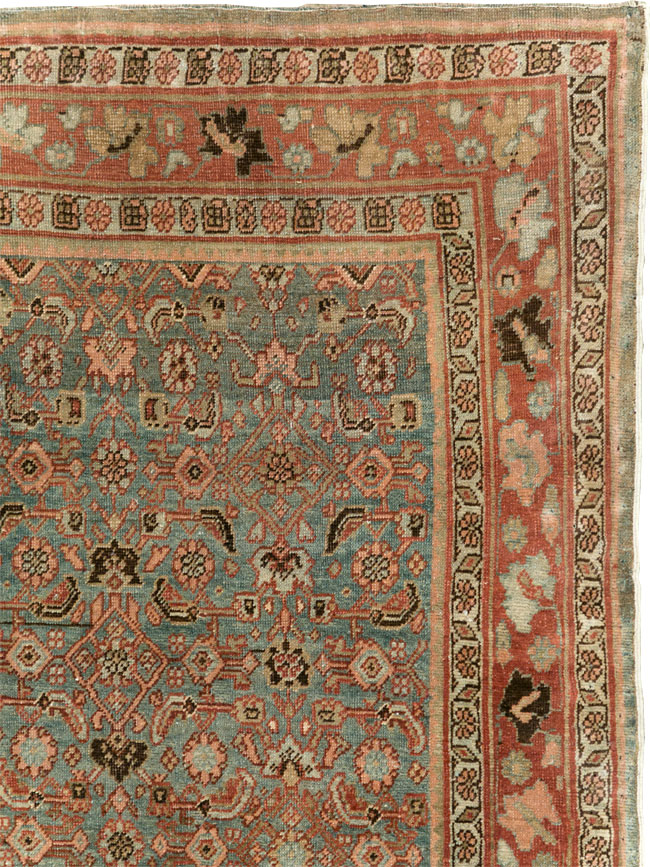 Antique Persian Bidjar Wide Gallery Runner, No.28455 - Galerie Shabab