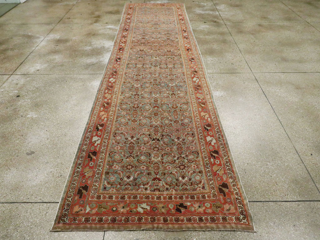 Antique Persian Bidjar Wide Gallery Runner, No.28455 - Galerie Shabab
