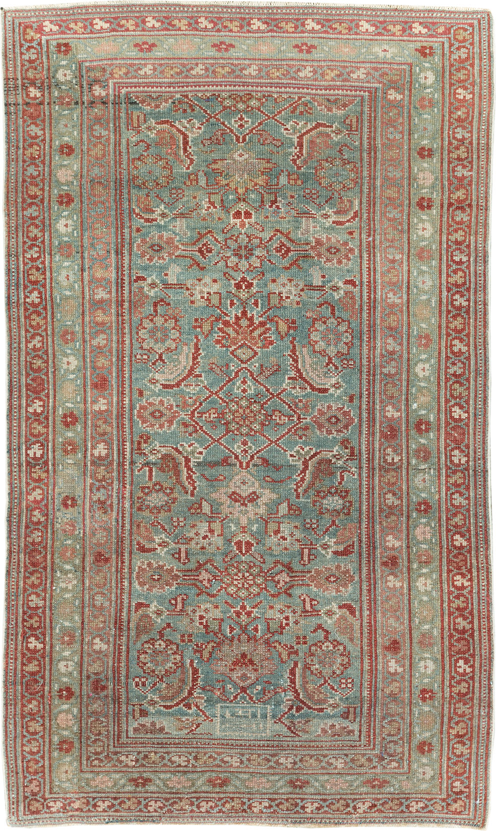 Antique Persian Malayer Throw Rug, No.28456 - Galerie Shabab