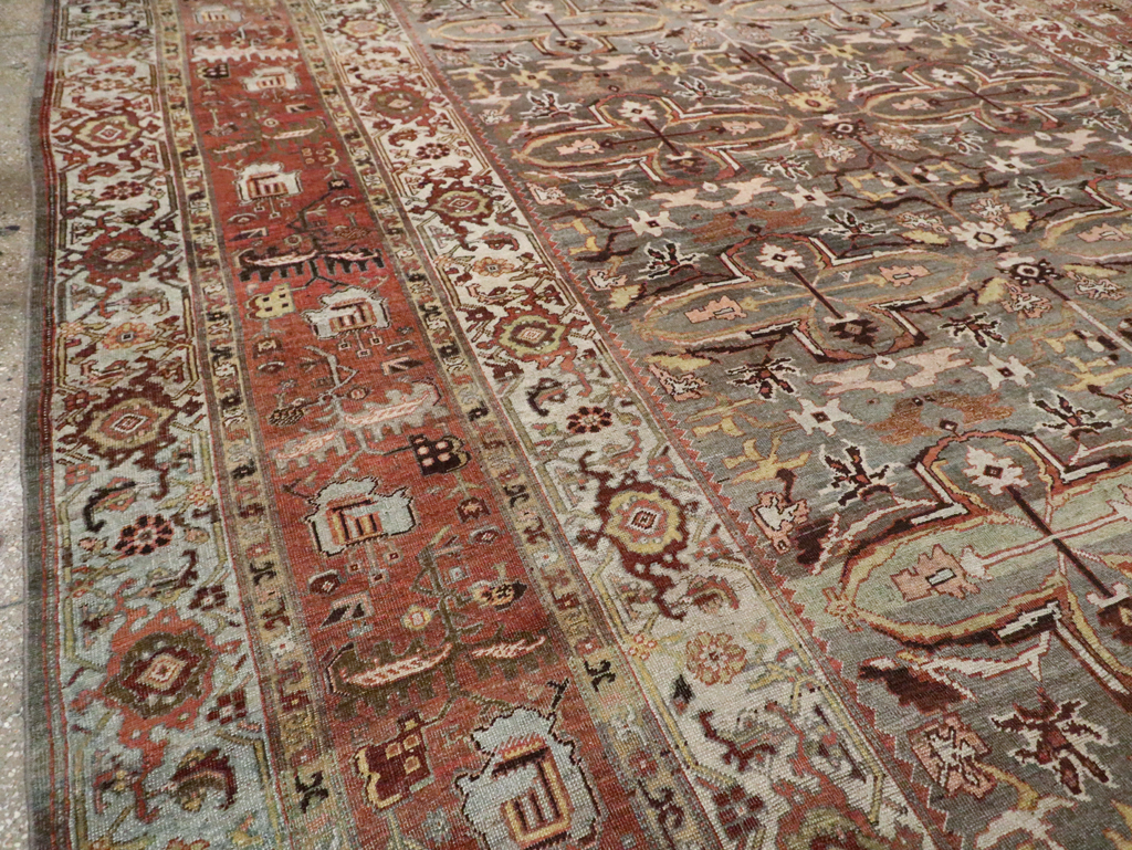 Antique Persian Bidjar Large Room Size Carpet, No.28462 - Galerie Shabab