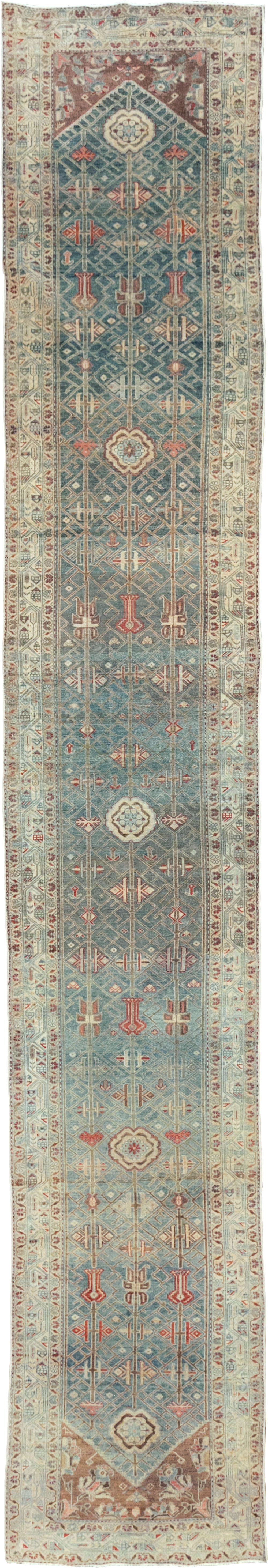 Vintage Persian Malayer Long Runner, No.28468 - Galerie Shabab
