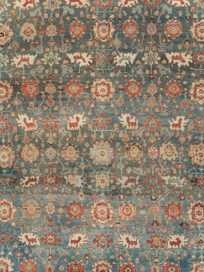 Antique Persian Bidjar Square Room Size Carpet, No.28469 - Galerie Shabab