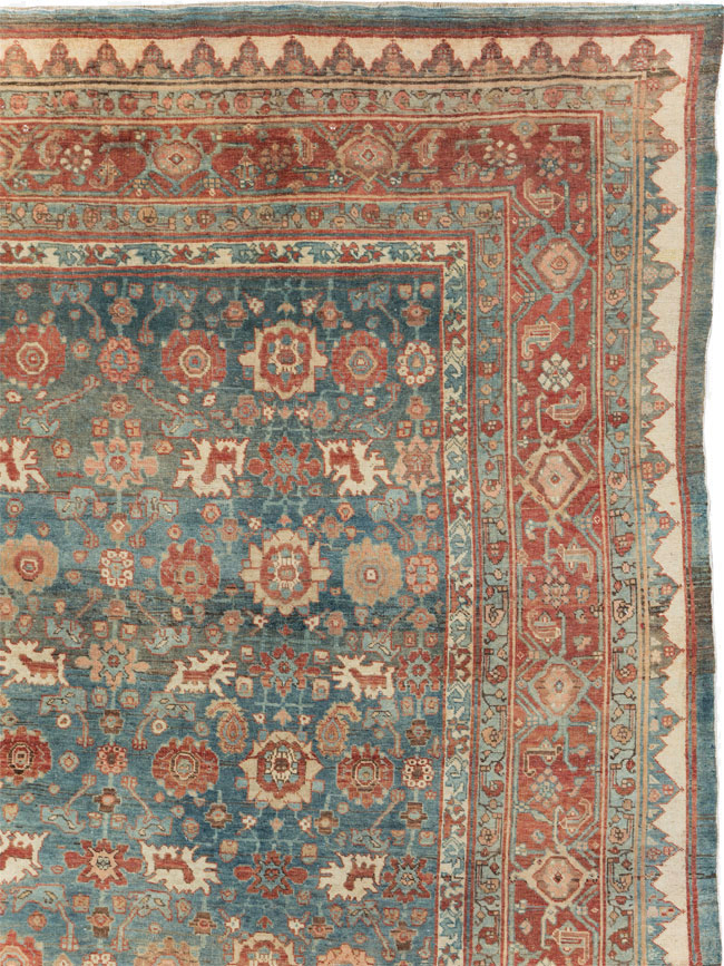 Antique Persian Bidjar Square Room Size Carpet, No.28469 - Galerie Shabab