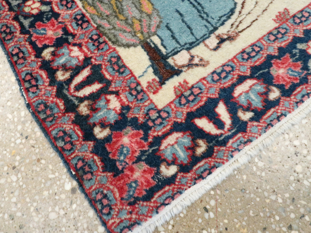 Antique Persian Tabriz Pictorial Rug, No.28475 - Galerie Shabab